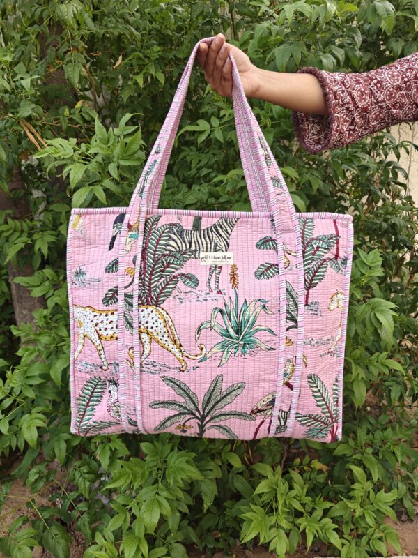 Handmade tote bag quilted bags for shopping