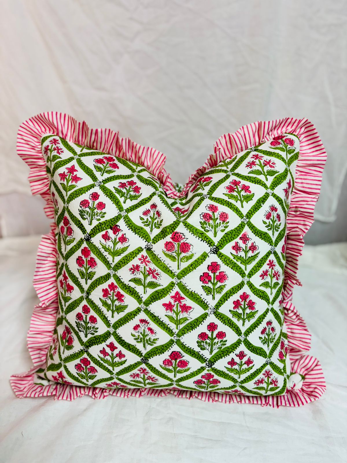 Indian Frill Pillow Shams | Cotton Pillow Cases