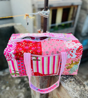 Handblock Printed Duffle Bag – Large (18” x 9” x 9”) | Premium Needle Foam & Fine Outer Fabric