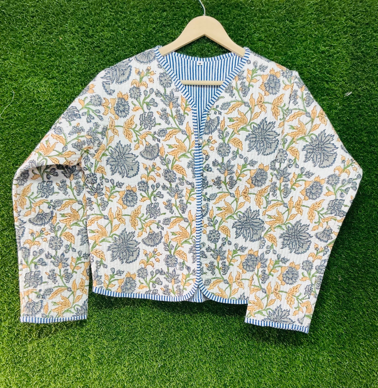 Handmade Indian Cotton Quilted Jacket