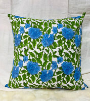 Cushion Vintage Floral Cotton Raffle Cushion Covers Bohemian Throw Pillows Handprinted Boho Trim Sofa Bed Pillow Cover Indian Cushion Case