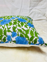 Cushion Vintage Floral Cotton Raffle Cushion Covers Bohemian Throw Pillows Handprinted Boho Trim Sofa Bed Pillow Cover Indian Cushion Case