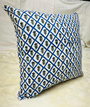 Cushion Vintage Floral Cotton Raffle Cushion Covers Bohemian Throw Pillows Handprinted Boho Trim Sofa Bed Pillow Cover Indian Cushion Case