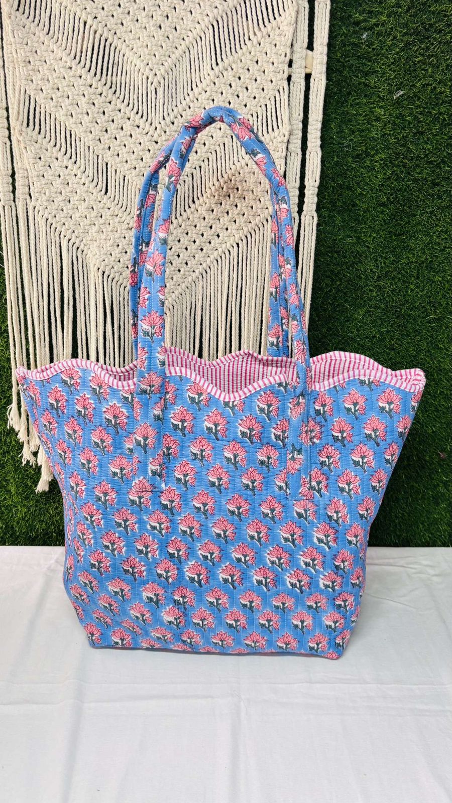 Floral Print Quilted Weekender Bag |Eco Friendly Shopping Travel Bags For Women