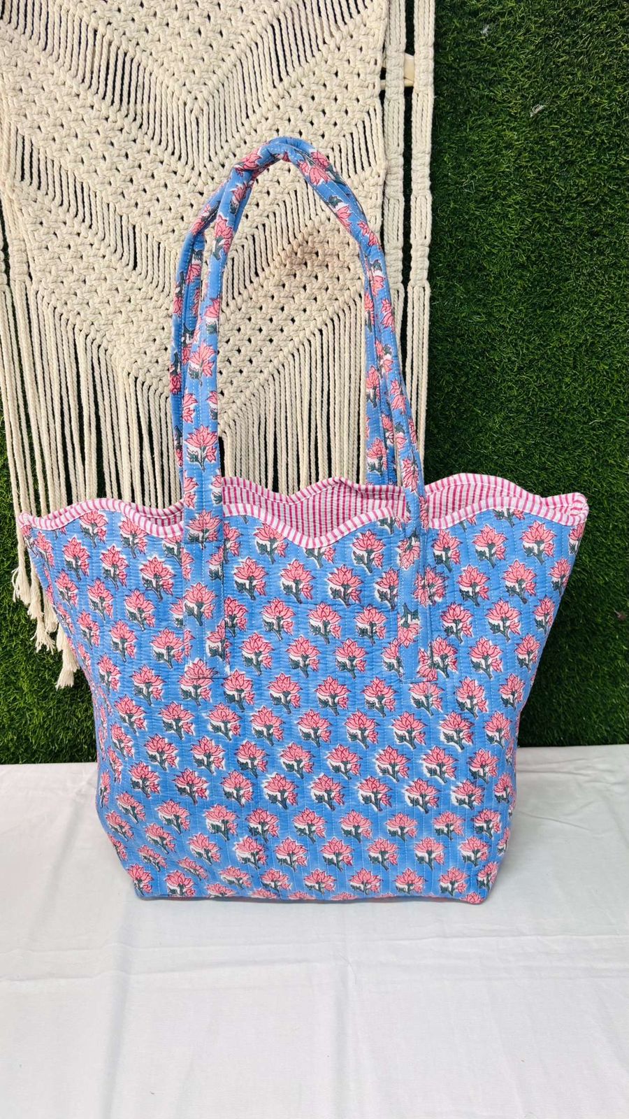 Floral Print Quilted Weekender Bag |Eco Friendly Shopping Travel Bags For Women