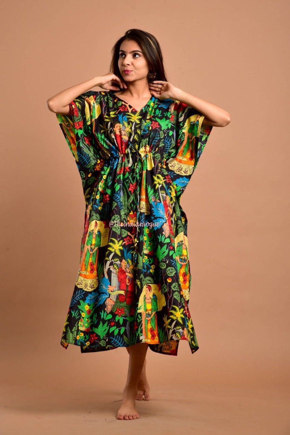 Block Print Kimono dress