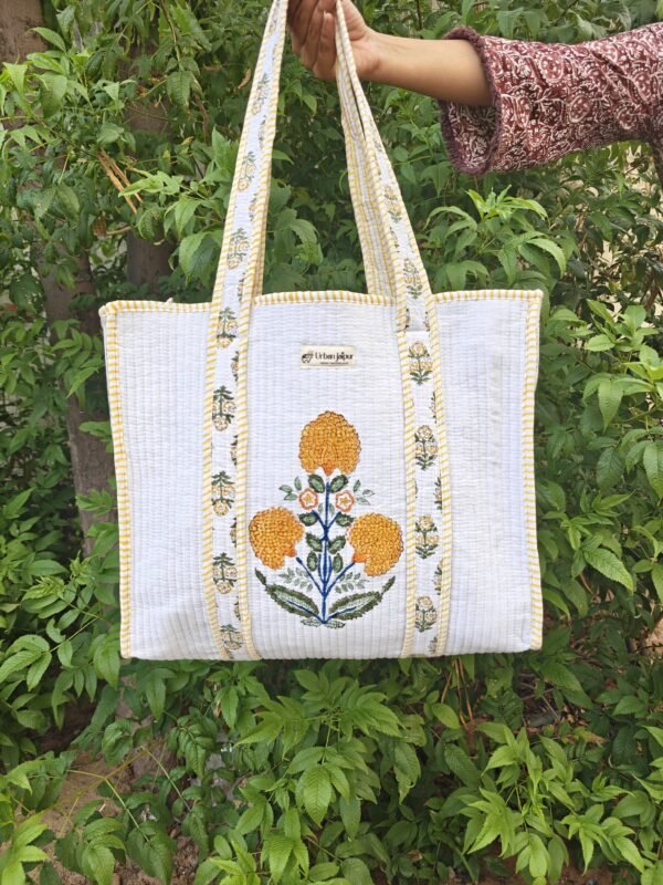 Handmade tote bag quilted bags for shopping