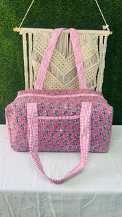 Handblock Printed Duffle Bag