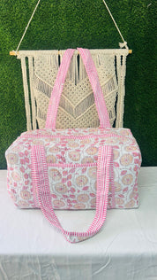 Handblock Printed Duffle Bag