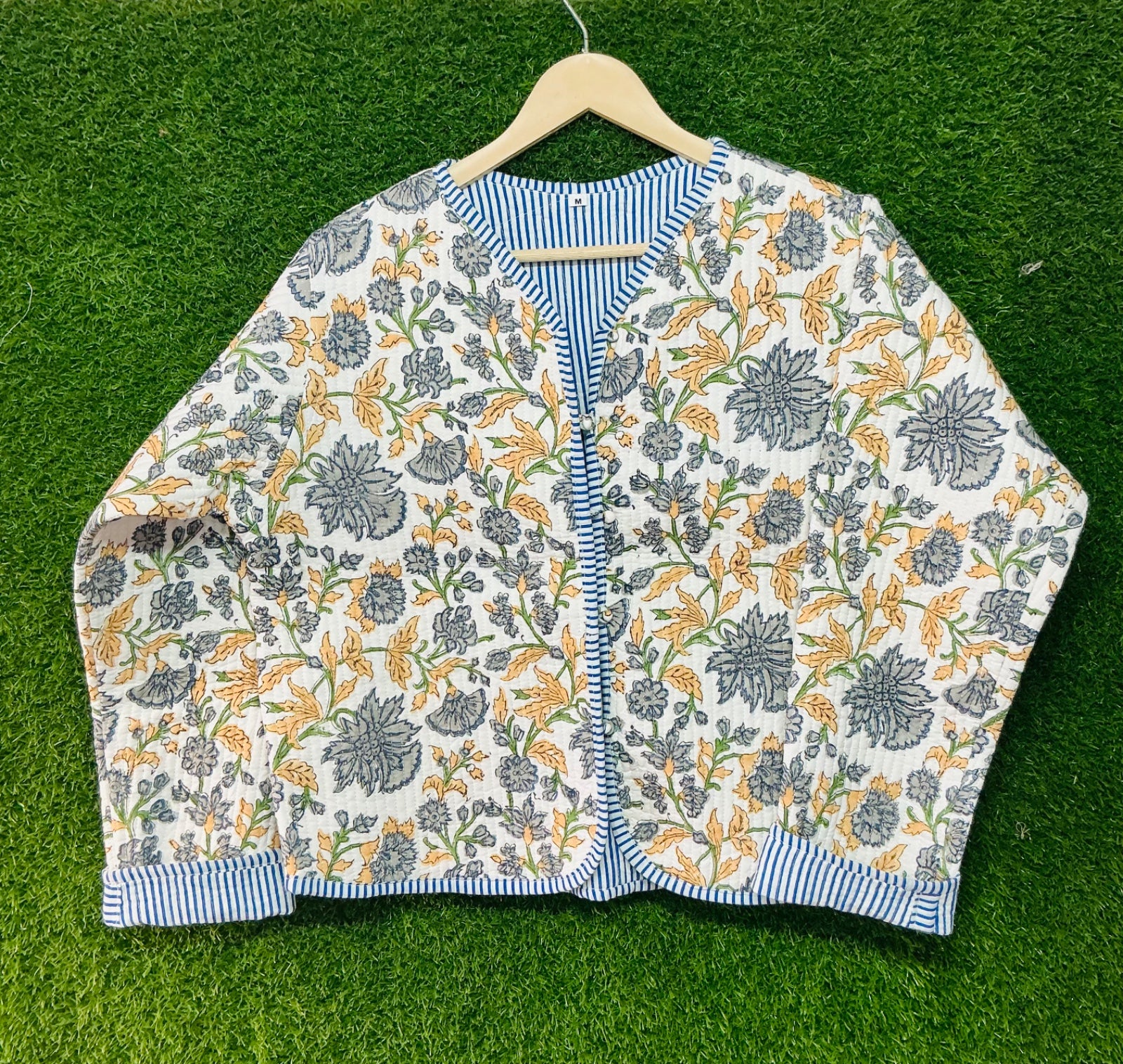 Handmade Indian Cotton Quilted Jacket
